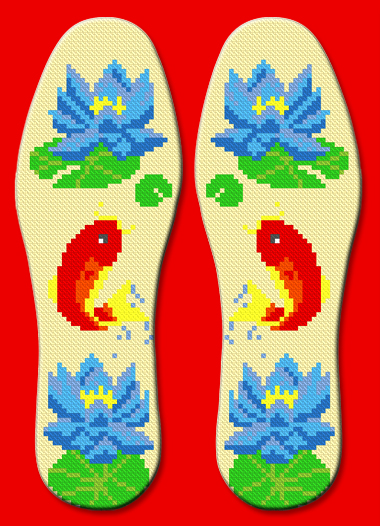 十字绣鞋垫花样图案